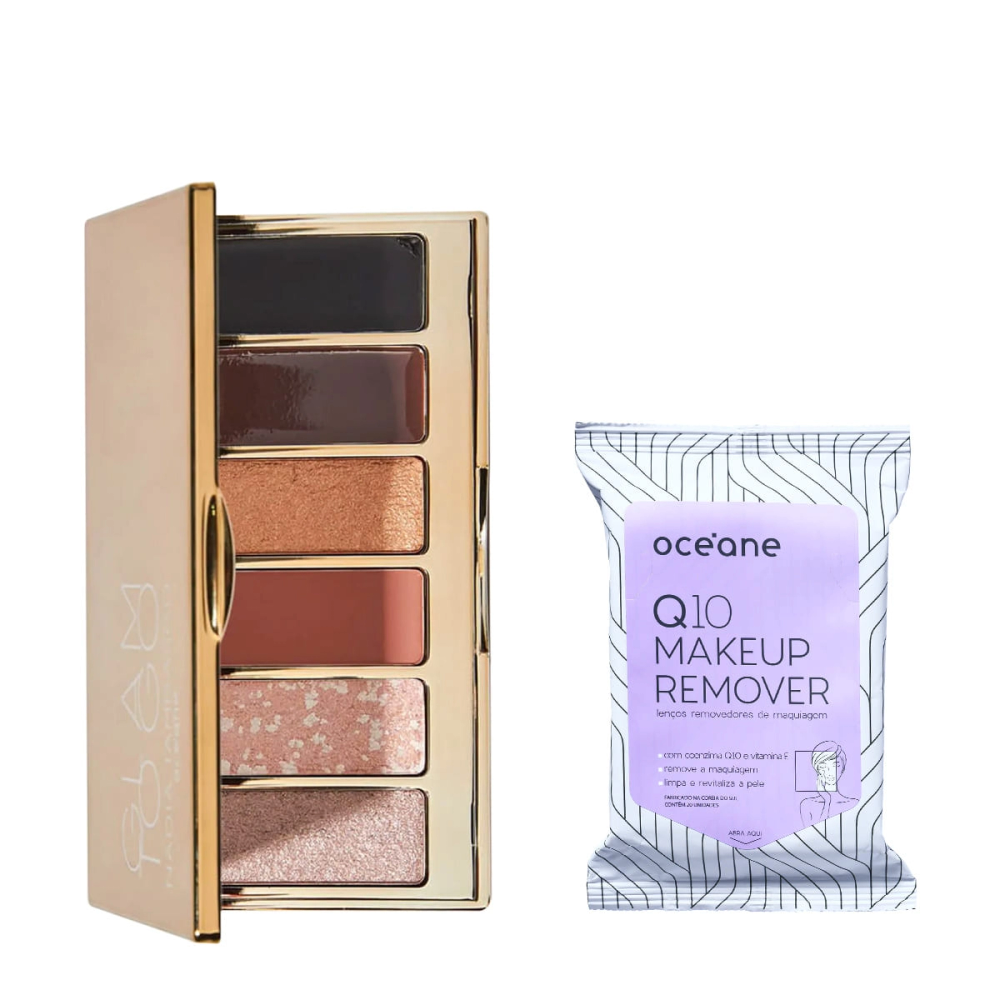 Kit Nádia Tambasco By Océane Glam To Go Palette E Q10 Makeup Lenço Demaquilante (2 Produtos) Kit Nádia Tambasco By Océane Glam To Go Palette E Q10 Makeup Lenço Demaquilante (2 Produtos)