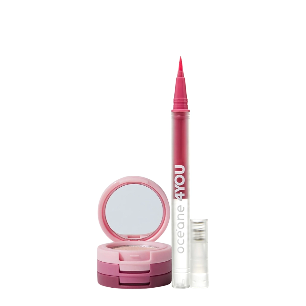 Kit Océane 4you Sombra Rose Sparkle Caneta Delineadora Color Neon Pink (2 Produtos) Kit Océane 4you Sombra Rose Sparkle Caneta Delineadora Color Neon Pink (2 Produtos)