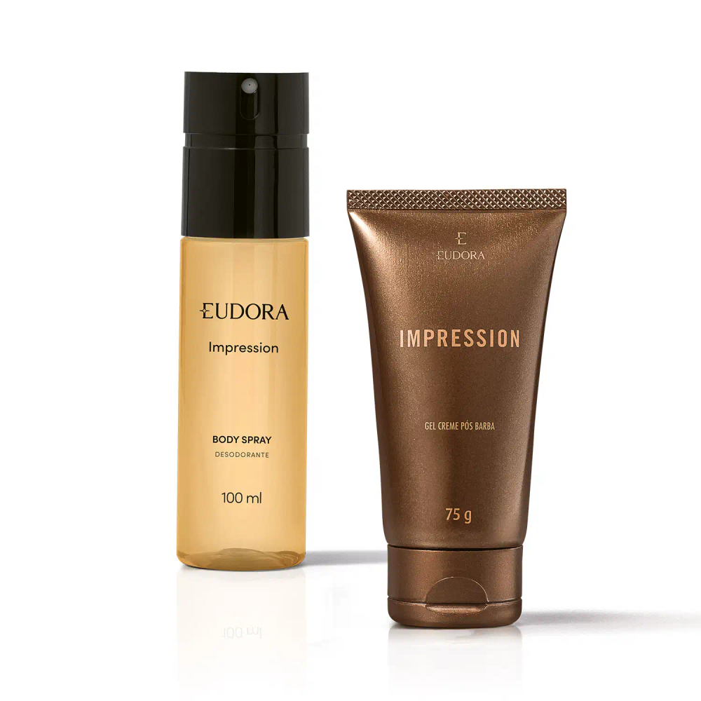 Combo Impression: Body Spray Desodorante 100ml + Gel Pós Barba 75g
