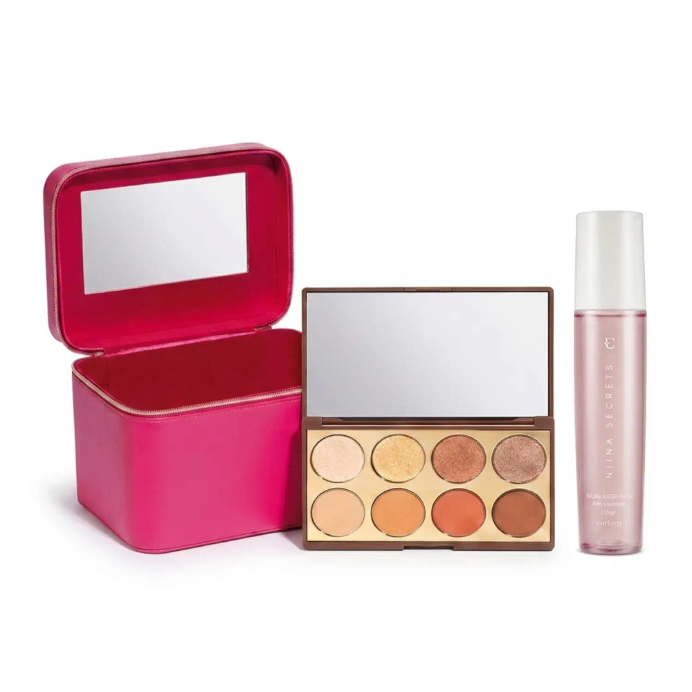 Combo Niina Secrets: Maleta de Maquiagem + Paleta de Sombra Neutrals 5,6g + Bruma Nutri Fresh 110ml Combo Niina Secrets: Maleta de Maquiagem + Paleta de Sombra Neutrals 5,6g + Bruma Nutri Fresh 110ml