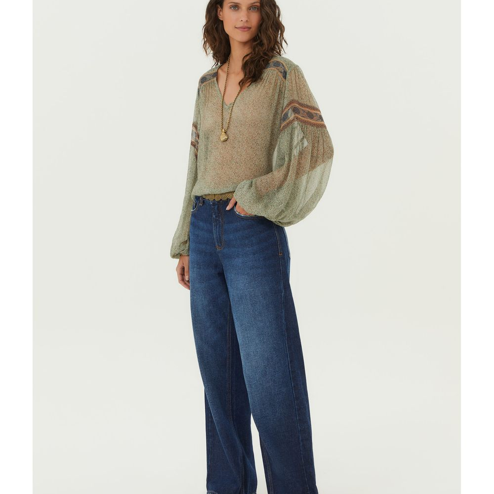 Calça Jeans Wide Leg Puidos