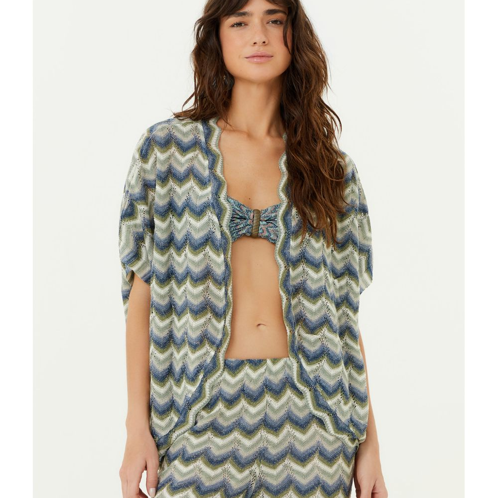 Kimono Tricot Chevron Assimetrico Kimono Tricot Chevron Assimetrico