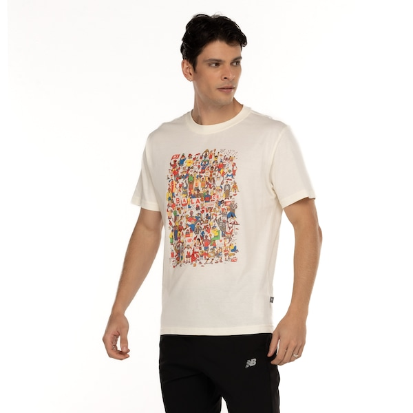 Camiseta Masculina New Balance Manga Curta Athletics Prep Rally Camiseta Masculina New Balance Manga Curta Athletics Prep Rally