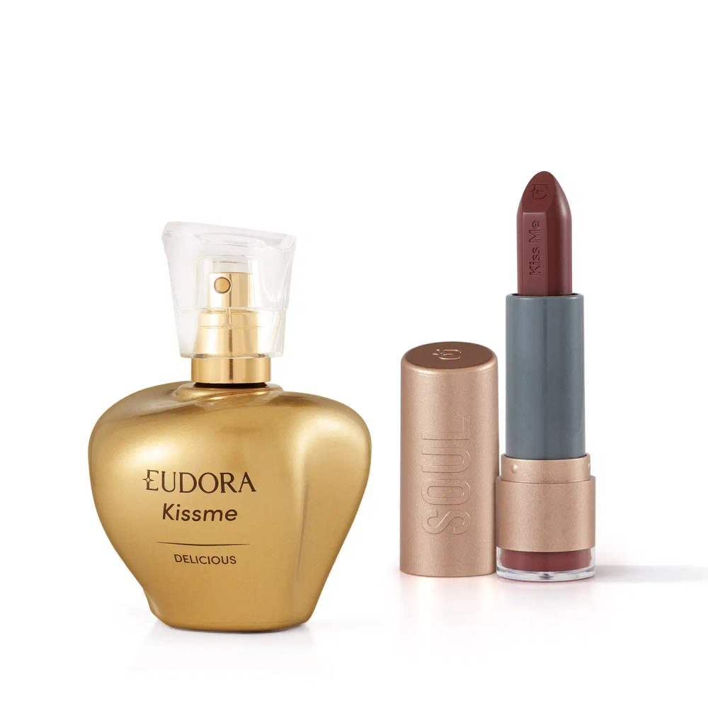 Combo Kiss Me: Desodorante Colônia 50ml + Batom Hidratante SOUL 3,7g Combo Kiss Me: Desodorante Colônia 50ml + Batom Hidratante SOUL 3,7g