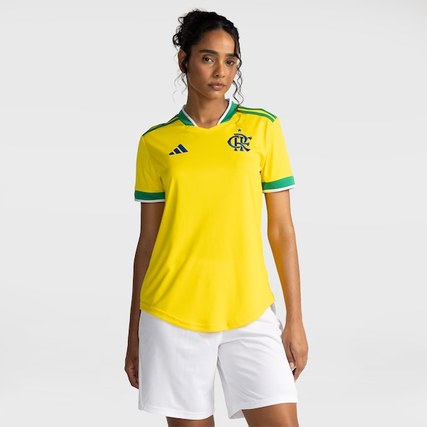 Camisa adidas Flamengo Brasil 26 Feminina Camisa adidas Flamengo Brasil 26 Feminina