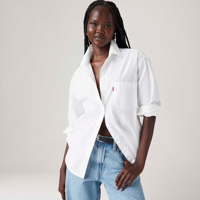 Camisa Levi's® Harlie Branca Manga Longa - XS USA | PP BR