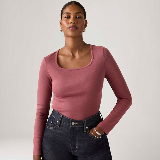 Blusa Levi's® Essential Rosa Manga Longa - S USA | P BR Blusa Levi's® Essential Rosa Manga Longa - S USA | P BR