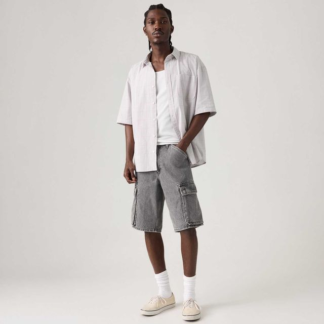 Bermuda Jeans Levi's® 478® Baggy Cargo Cinza - 28X12 USA | 36 BR Bermuda Jeans Levi's® 478® Baggy Cargo Cinza - 28X12 USA | 36 BR