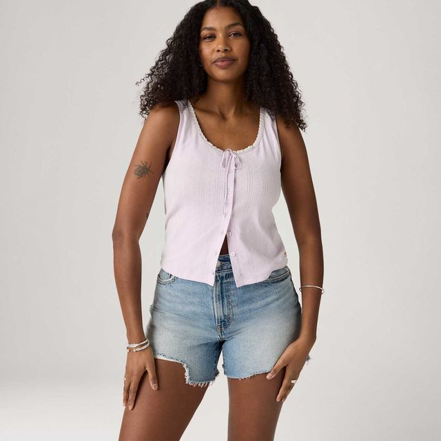 Regata Levi's® Dry Goods Pointelle Lace Lilás - XL USA | GG BR