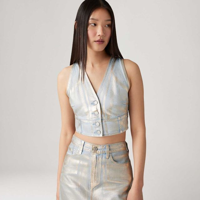 Blusa Levi's® Mona Corset Metalizado - S USA | P BR