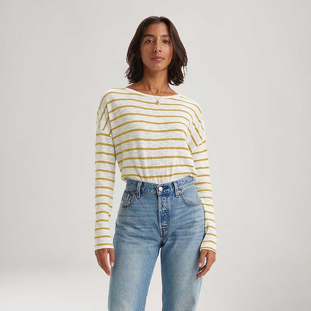 Blusa Levi's® Margot Amarela Manga Longa - XS USA | PP BR