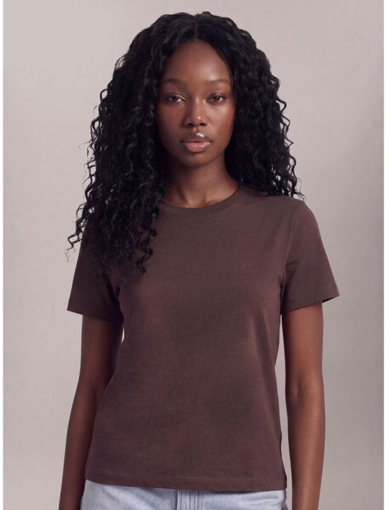 Camiseta Manga Curta Cks Feminino Meia Malha Pima - Marrom Camiseta Manga Curta Cks Feminino Meia Malha Pima Marrom m Camiseta Manga Curta Cks Feminino Meia Malha Pima - Marrom Camiseta Manga Curta Cks Feminino Meia Malha Pima Marrom m