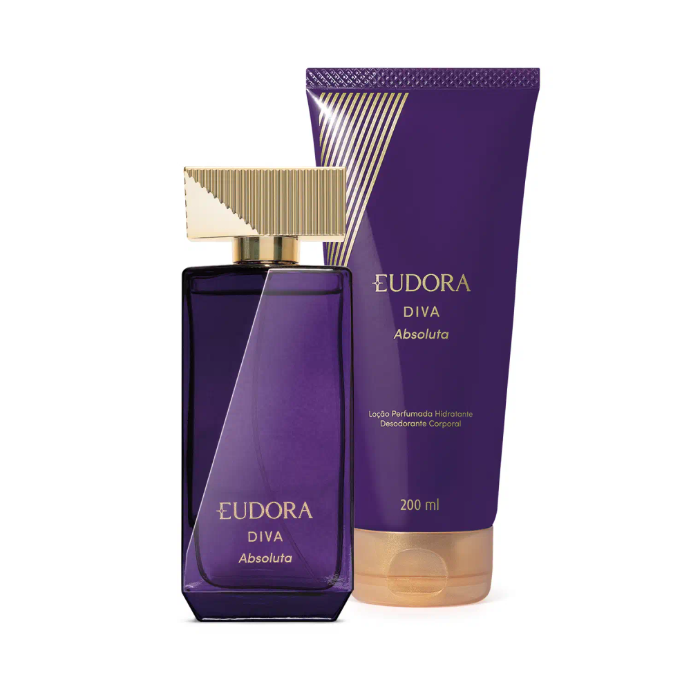 Combo Eudora Diva Absoluta: Desodorante Colônia 100ml + Loção Corporal 200ml Combo Eudora Diva Absoluta: Desodorante Colônia 100ml + Loção Corporal 200ml