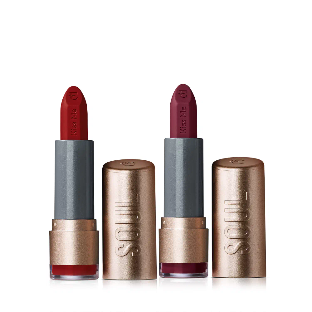 Combo Soul Kiss Me Batom Mate: Cabernet 3,7g + Vermelho Paparazzi 3,7g Combo Soul Kiss Me Batom Mate: Cabernet 3,7g + Vermelho Paparazzi 3,7g