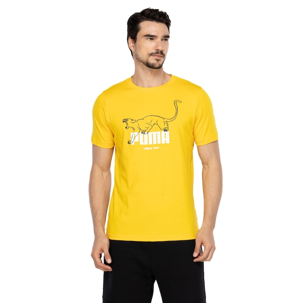 Camiseta Masculina Puma Manga Curta Graphics Animal Camiseta Masculina Puma Manga Curta Graphics Animal