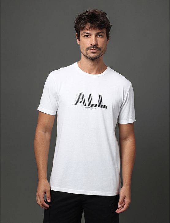 Camiseta Masculina All Calvin Klein Jeans - Branco Camiseta Masculina All Calvin Klein Jeans Branco Pp Camiseta Masculina All Calvin Klein Jeans - Branco Camiseta Masculina All Calvin Klein Jeans Branco Pp