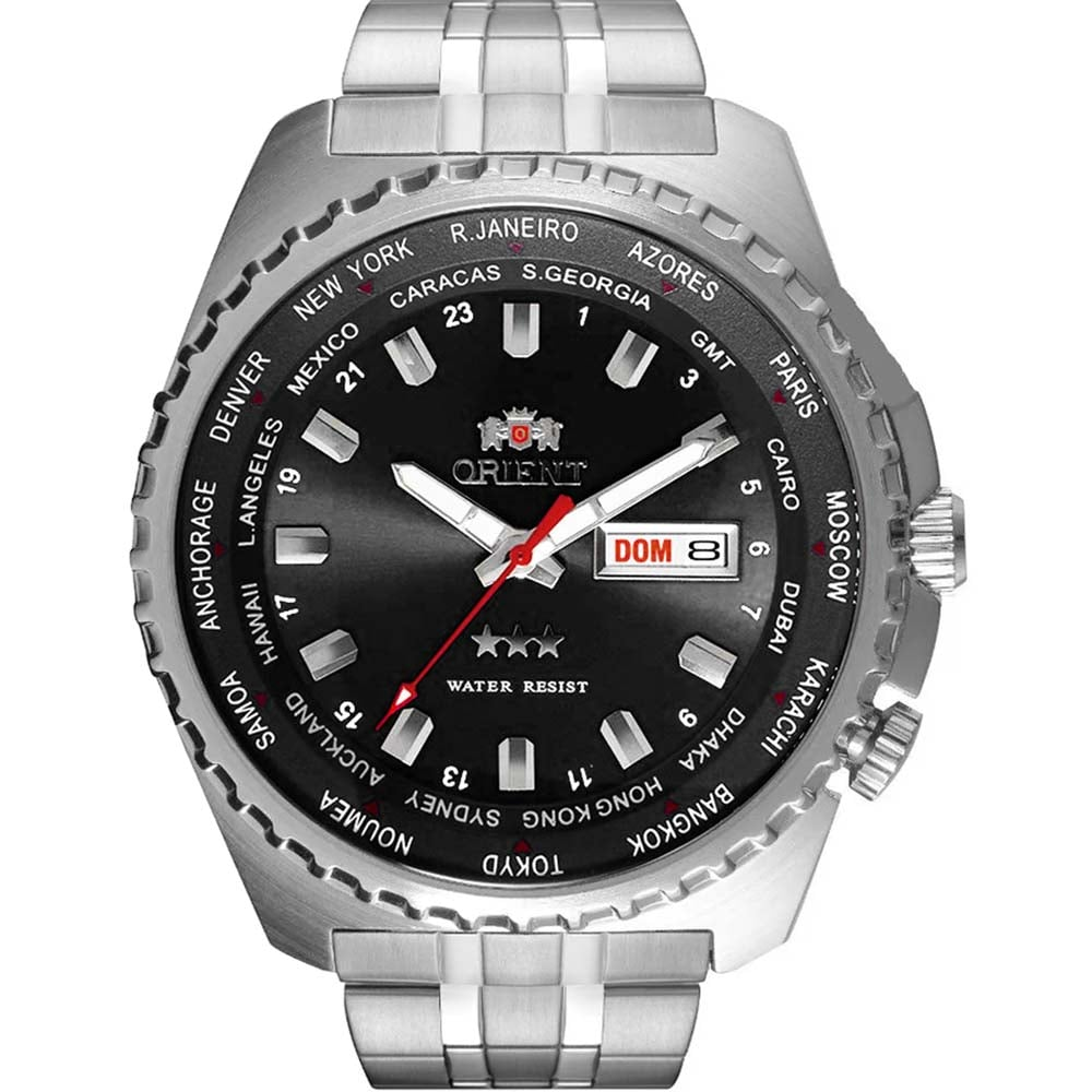 Relógio Orient Masculino Automático Três Estrelas 469SS057FP1SX Relógio Orient Masculino Automático Três Estrelas 469SS057FP1SX