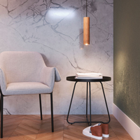 Luminaria Pendente Led Alasca Spot 7w Madeira Bivolt