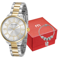 Kit Relógio Mondaine Feminino com Pulseira 99503LPMVBE2K1