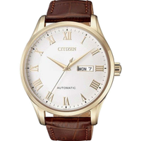 Relógio Citizen Masculino Automatico Tz20797M Rose Couro