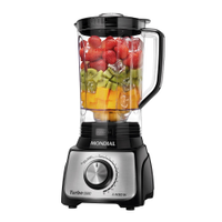 Liquidificador Turbo Mondial 220V 1100W Preto/Inox - L-1100 BI