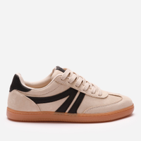 Tênis casual com recortes bicolor ace bege