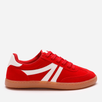Tênis casual com recortes bicolor ace vermelho