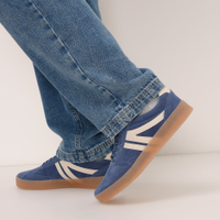 Tênis casual com recortes bicolor ace azul