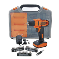 Parafusadeira Furadeira Bateria 12V 3/8" + Maleta e Acessórios LD12SC Black Decker - Bivolt