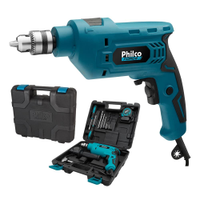 Kit Furadeira de Impacto Philco PFU01MF com Mandril 3/8 e Maleta com 11 Peças - 650W - 110V