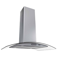 Coifa Terim Ilha - Teto Vidro Curvo Inox 75 Cm - 110V