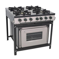 Fogão a Gás Bravo 4 Bocas BR4BF Com Forno CINZA Met Venâncio