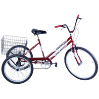 Bicicleta Triciclo Aro 26 cor Vermelho - Vermelho