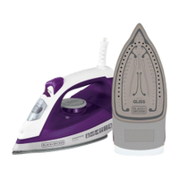 Ferro de Passar a Vapor Black+Decker FX2500 Steam Plus - com Base Ceramic Gliss e Vapor Vertical - Roxo