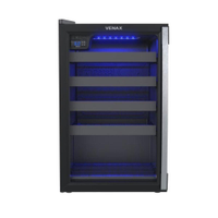 Adega Piubella 100 Para 24 Garrafas Preto Porta Invertida - 220V