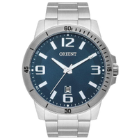 Relógio Orient Masculino Prateado Mbss1419 D2Sx Quartz Azul