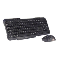 Kit Teclado + Mouse C3TECH K-W10BK, Wireless, 8 Funções Multimídia, Preto
