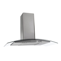 Coifa de Parede 75cm Vidro Curvo Duto Slim Fogatti Inox - 110V
