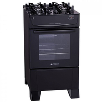 Fogão 4 Bocas a Gás Atlas Mônaco Top Glass Mesa de Vidro e Acendimento Automático Branco Bivolt - Bivolt