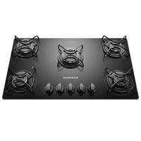 Cooktop a Gás 5 Bocas Continental Mesa de Vidro Temperado KC5GP - Bivolt