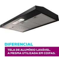 Depurador 6B Suggar 80CM SLIM - DPS182PT Preto 220 VOLTS