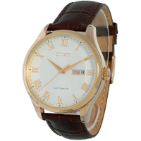 Relógio Citizen Masculino Automatico Tz20797M Rose Couro