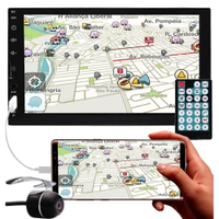 Multimídia H-Tech 2 Din Ht-3100 7 Pol Espelhamento Bt Câmera
