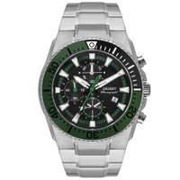 Relógio ORIENT masculino cronógrafo aço MBSSC247 P1SX
