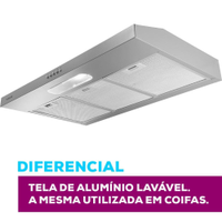 Depurador Slim Suggar DPS181PR 80cm 3 Velocidades Prata - 110V