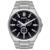 Relógio ORIENT masculino prata preto MBSSM087 P1SX