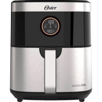 Fritadeira Elétrica Sem Óleo Oster 2 em 1 Preto Inox 4,8L OFRT660 - 220V
