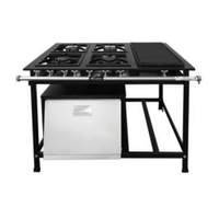 Fogão Industrial 4 Bocas com Forno e Chapa - Fundiferro