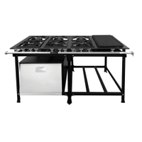 Fogão Industrial 6 Bocas com Forno e Chapa P7 - Fundiferro