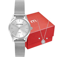Kit Relógio Mondaine Feminino com Colar e Brincos 32729L0MKNE2K1